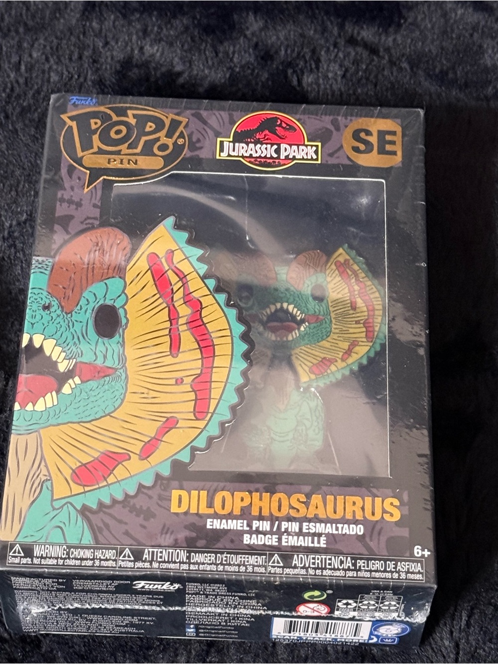 Funko Pop! Pin Jurassic Park Dilophosaurus SE Enamel Pin New Sealed